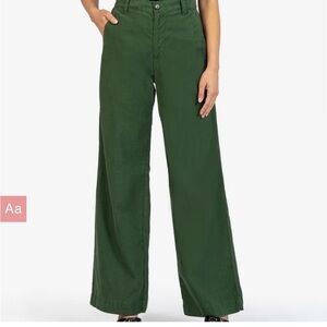 KUT from the Kloth Rory High Waist Wide Leg Pants in Forest (NWOT)